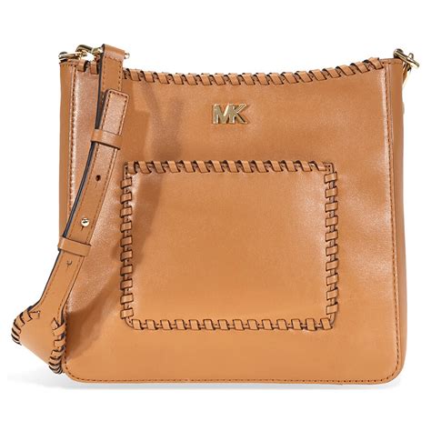 MICHAEL KORS Gloria Whipstitched Leather Messenger Bag